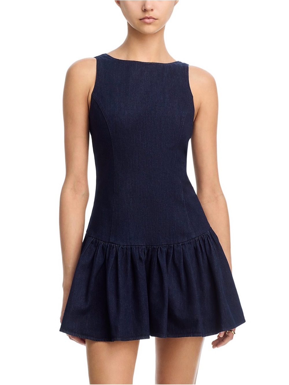 Aqua Navy Sleeveless Mini Dress